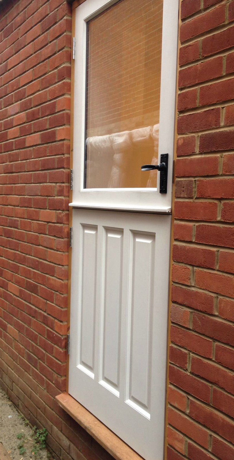 External wooden door